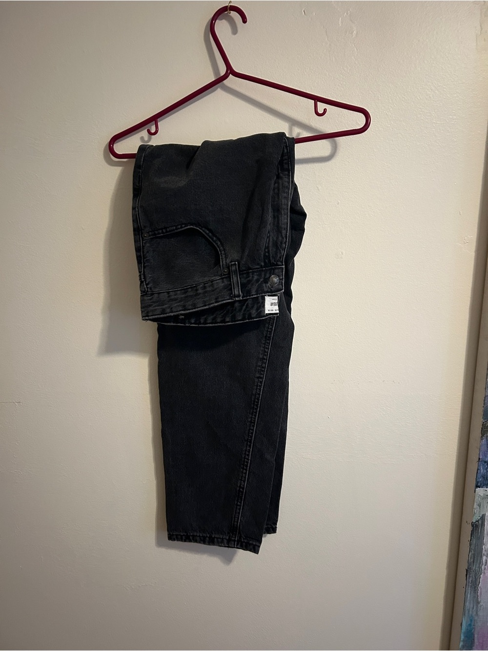 Pull&Bear Men's Straight Leg Black Jeans